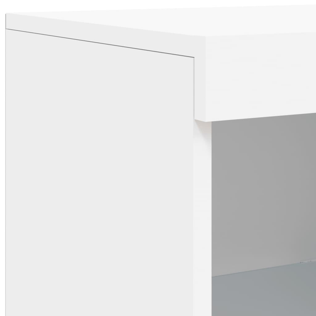 Komoda s LED svjetlima bijela 181,5x37x100 cm