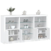 Komoda s LED svjetlima bijela 181,5x37x100 cm