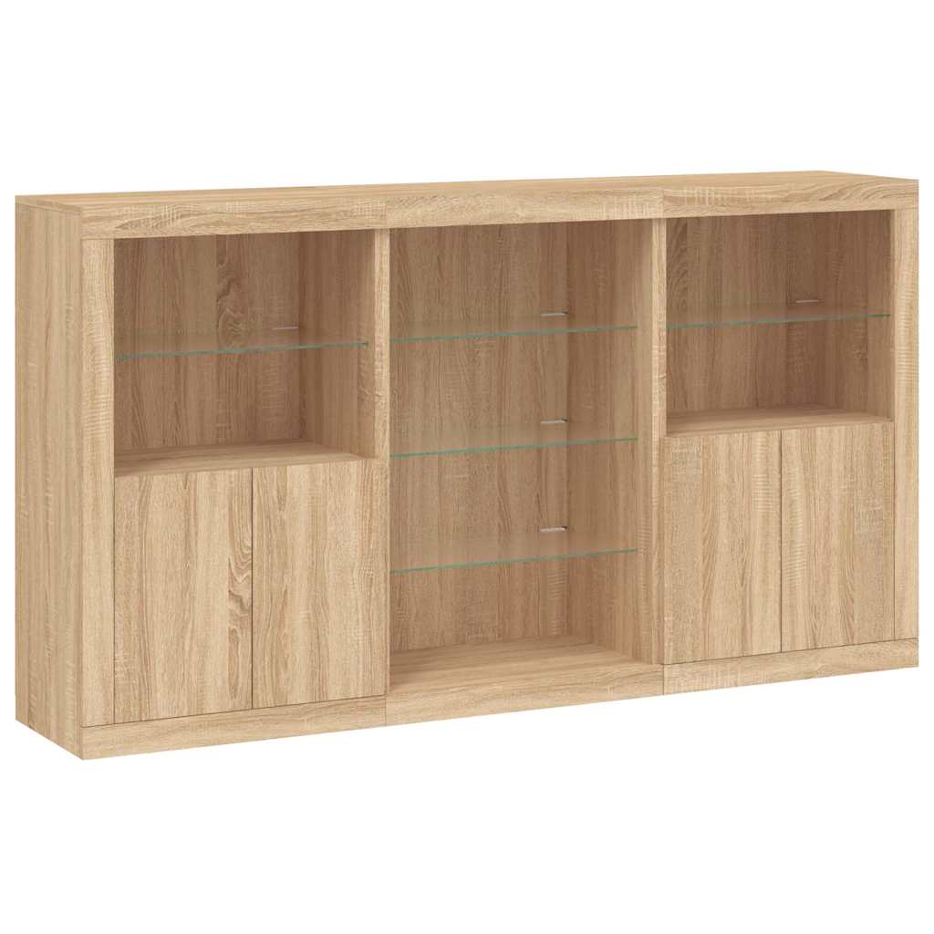 Komoda s LED svjetlima boja hrasta sonome 181,5x37x100 cm