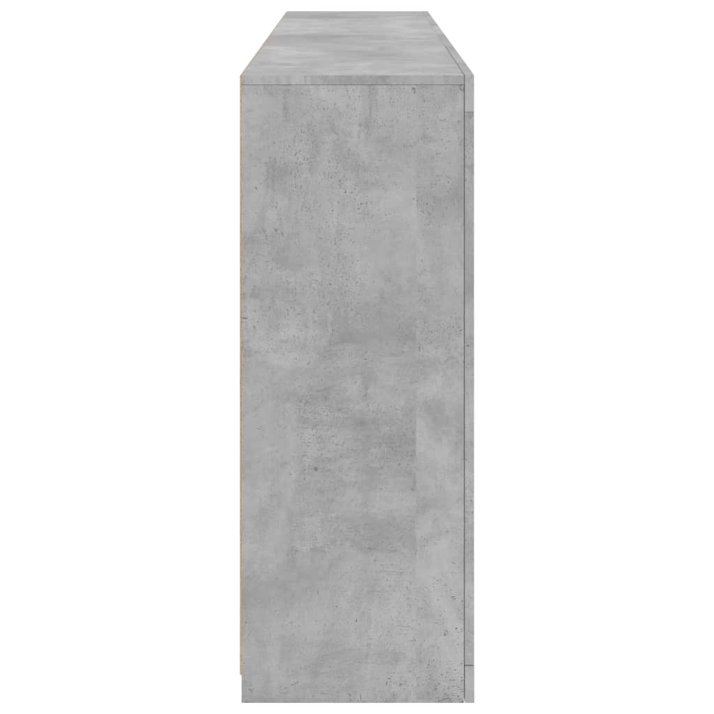 Komoda s LED svjetlima siva boja betona 181,5x37x100 cm