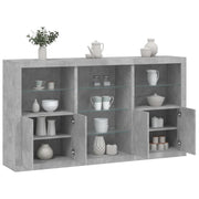 Komoda s LED svjetlima siva boja betona 181,5x37x100 cm