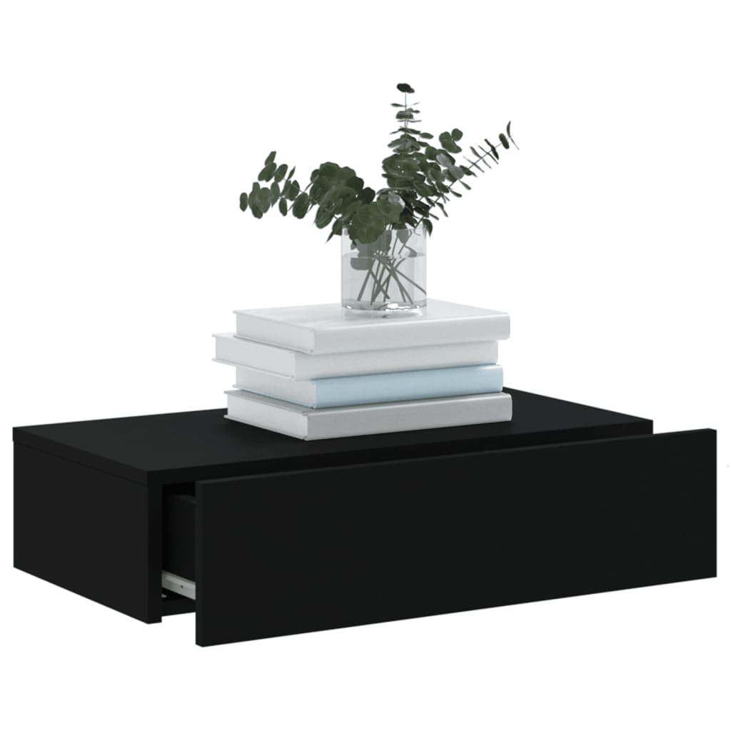 TV ormarić s LED svjetlima crni 60 x 35 x 15,5 cm