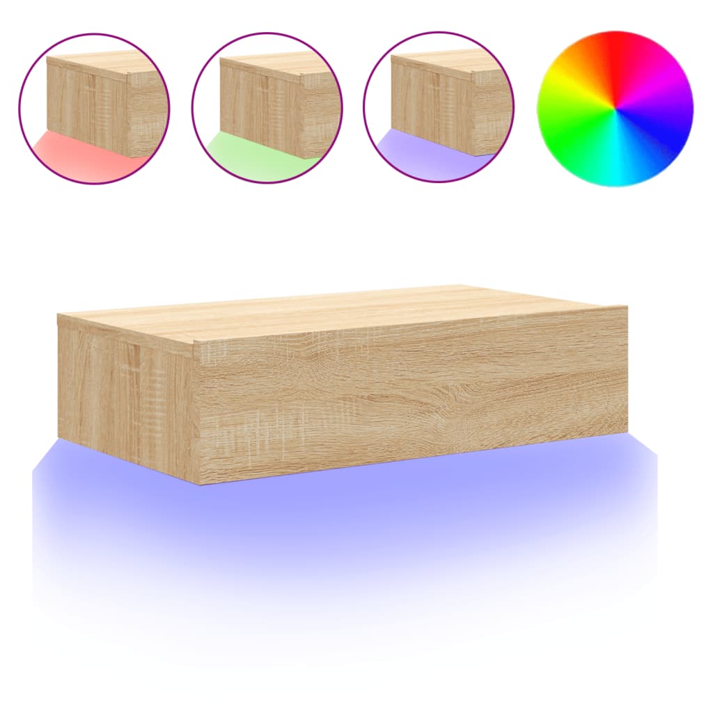 TV ormarić s LED svjetlima boja hrasta sonome 60 x 35 x 15,5 cm
