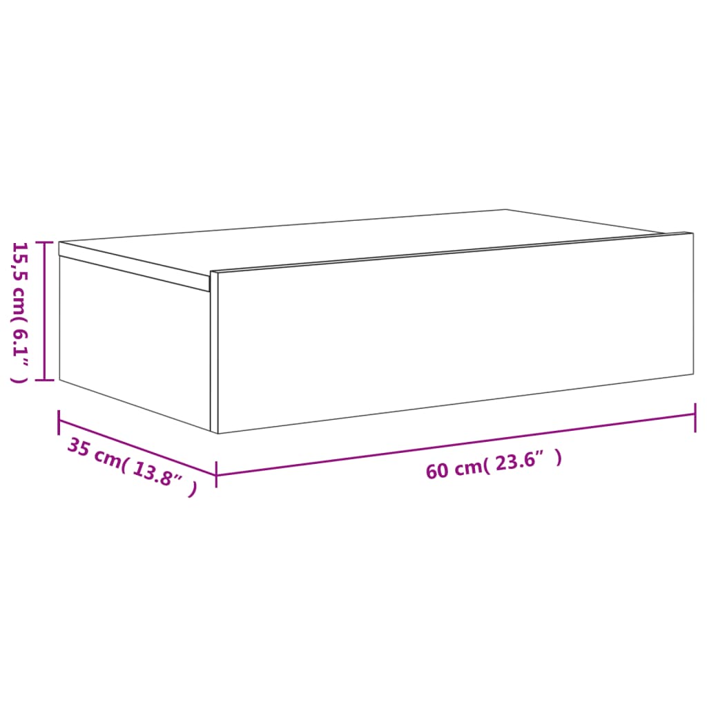 TV ormarić s LED svjetlima boja hrasta sonome 60 x 35 x 15,5 cm