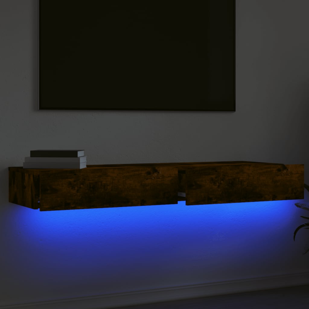 TV ormarići LED 2 kom boja dimljenog hrasta 60 x 35 x 15,5 cm