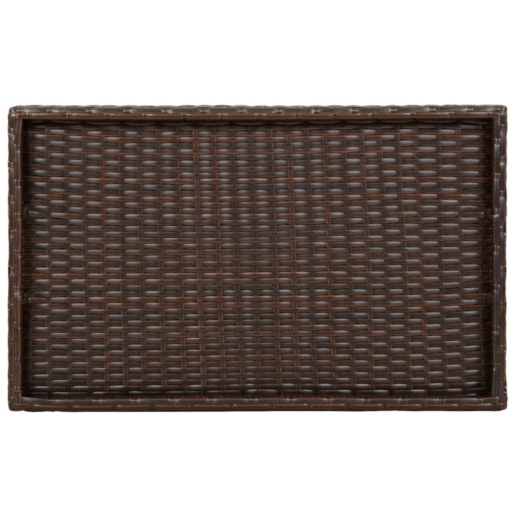Sklopivi stol s pladnjem smeđi 65 x 40 x 75 cm od poliratana