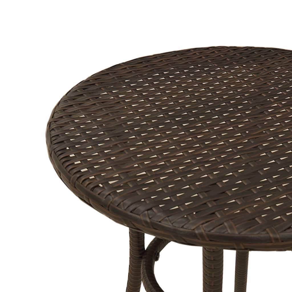 3-dijelni bistro set s jastucima smeđi od poliratana