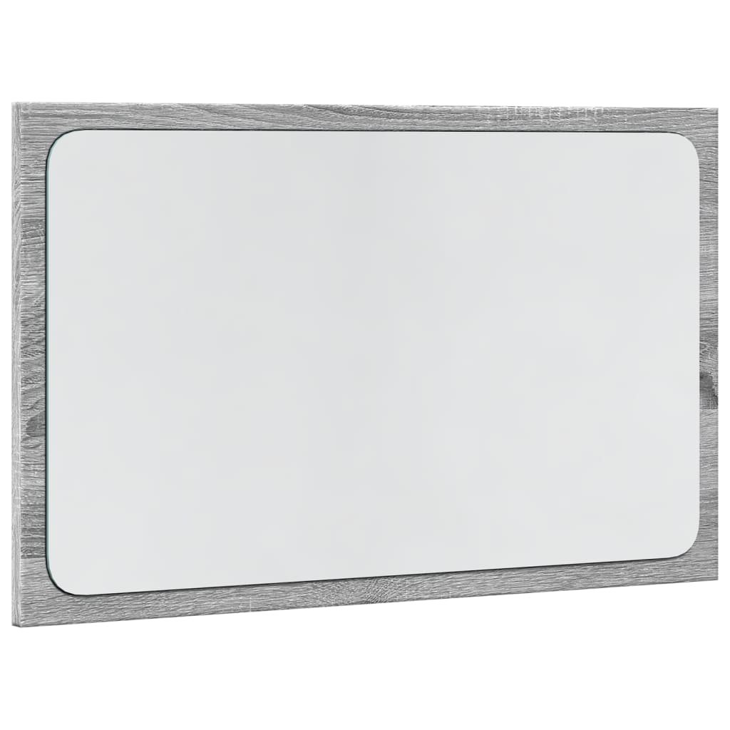 LED kupaonsko ogledalo boja sivog hrasta 60x8,5x38 cm drveno