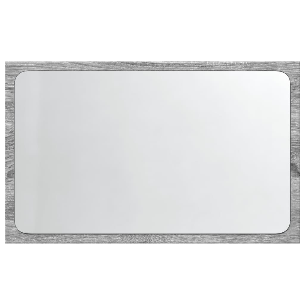 LED kupaonsko ogledalo boja sivog hrasta 60x8,5x38 cm drveno