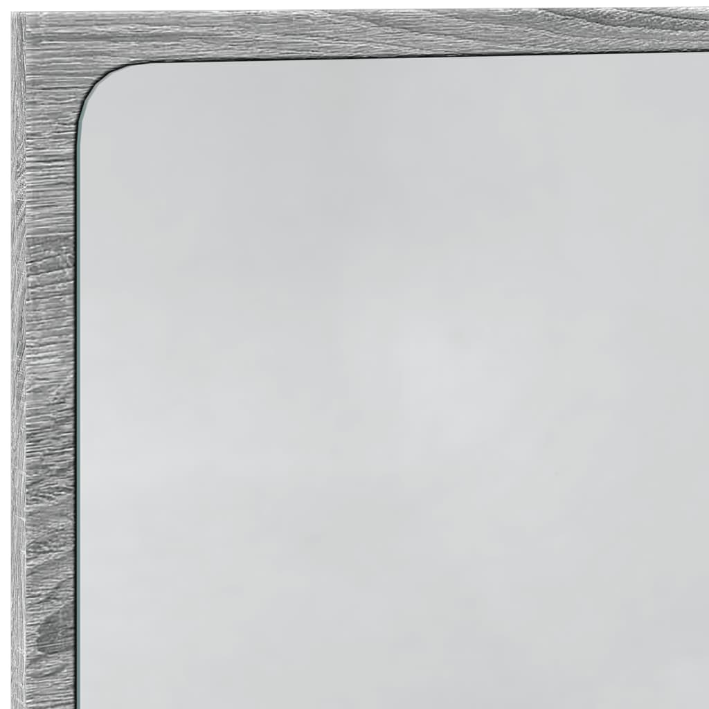 LED kupaonsko ogledalo boja sivog hrasta 60x8,5x38 cm drveno