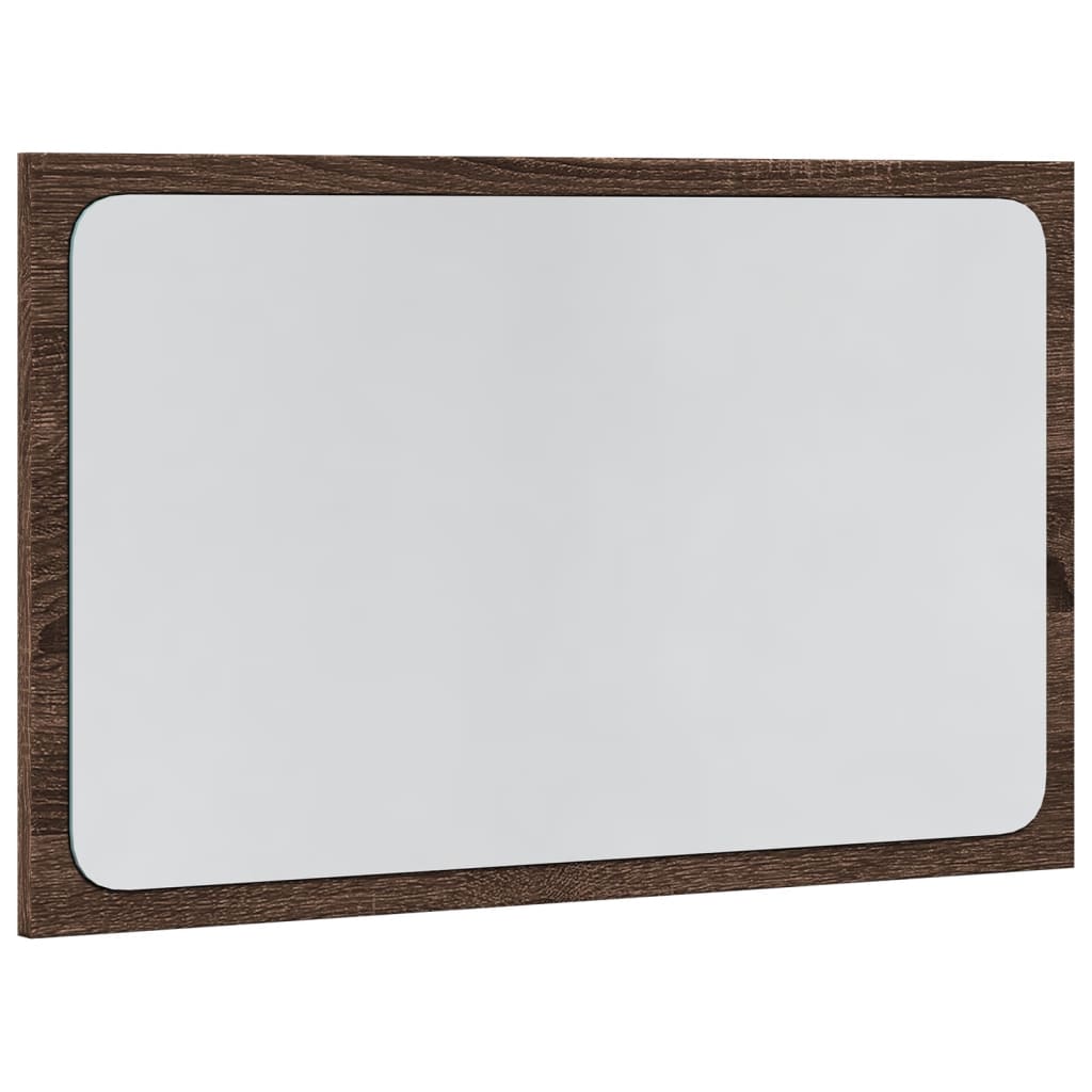 LED kupaonsko ogledalo boja smeđeg hrasta 60x8,5x38 cm drveno