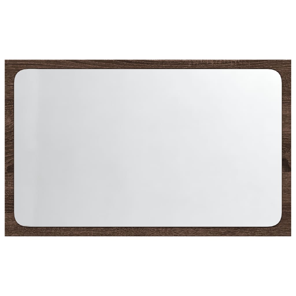 LED kupaonsko ogledalo boja smeđeg hrasta 60x8,5x38 cm drveno