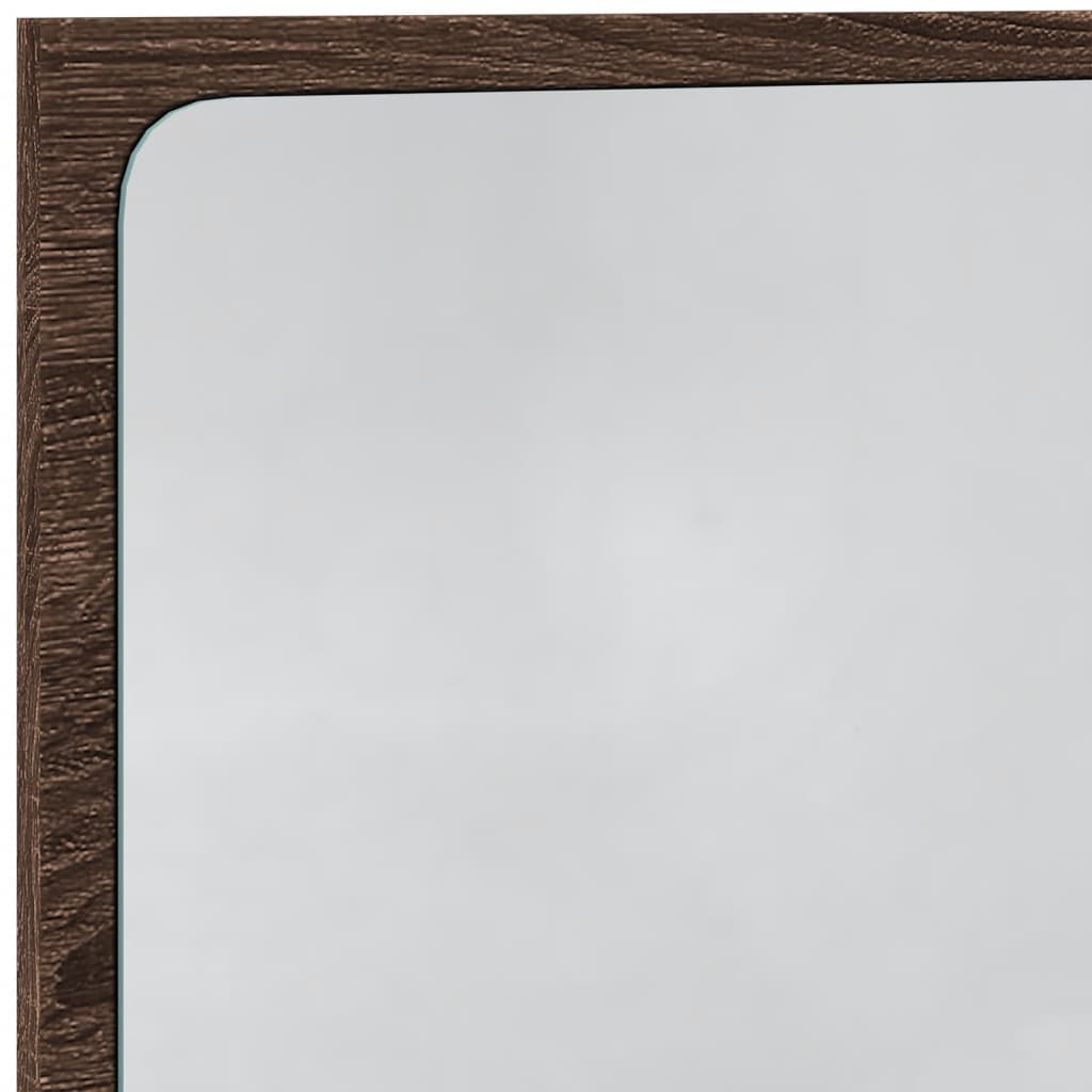 LED kupaonsko ogledalo boja smeđeg hrasta 60x8,5x38 cm drveno