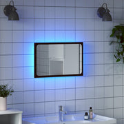 LED kupaonsko ogledalo boja smeđeg hrasta 60x8,5x38 cm drveno