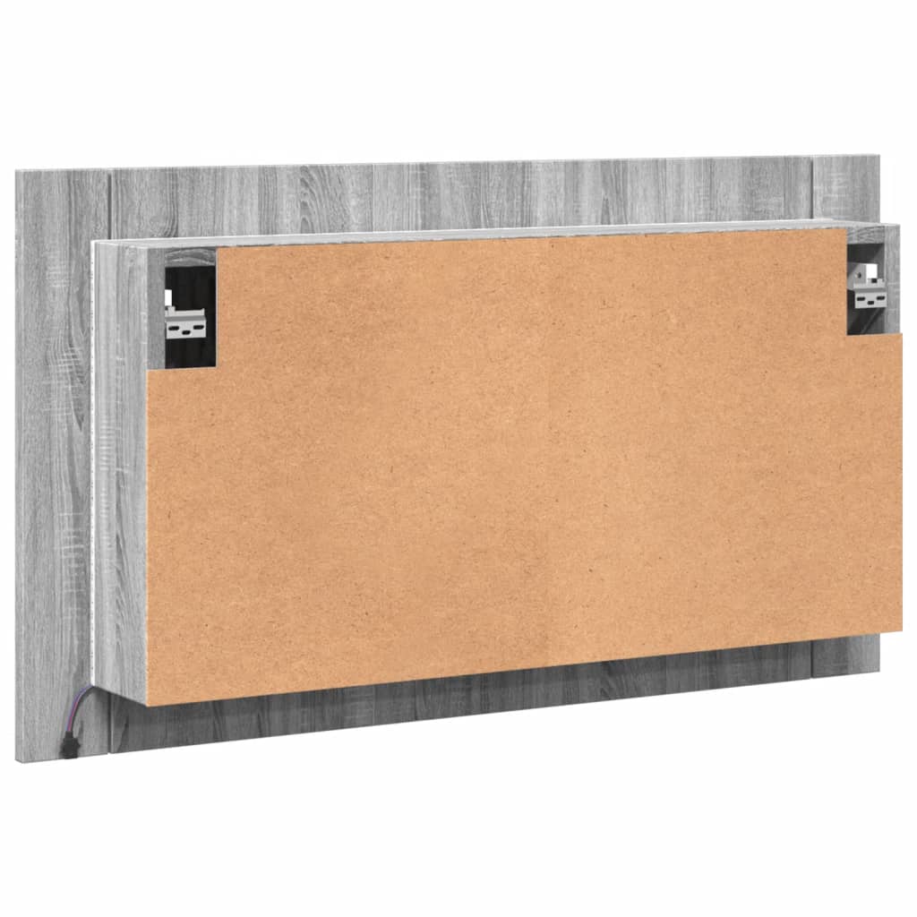 LED kupaonski ormarić s ogledalom boja hrasta 80x12x45 akrilni