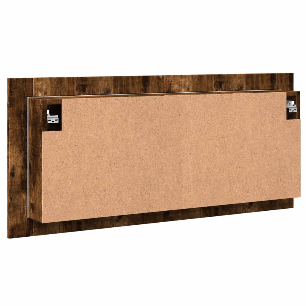 LED kupaonski ormarić s ogledalom boja hrasta 100 x 12 x 45 cm