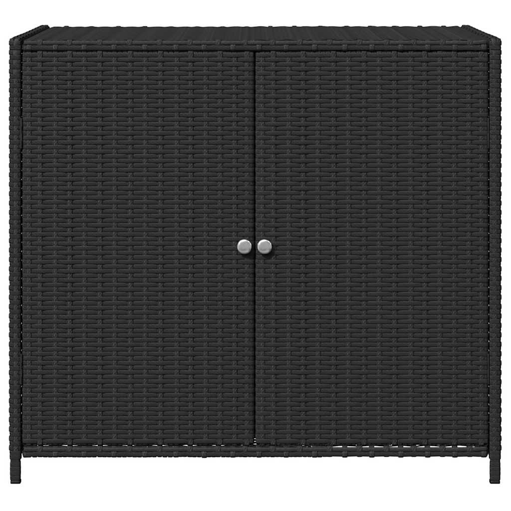 Vrtni ormarić za pohranu crni 83 x 45 x 76 cm od poliratana