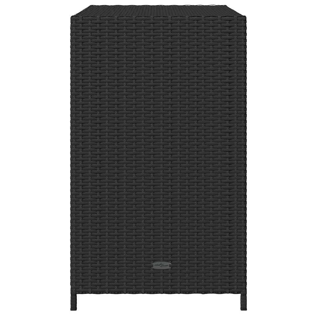 Vrtni ormarić za pohranu crni 83 x 45 x 76 cm od poliratana
