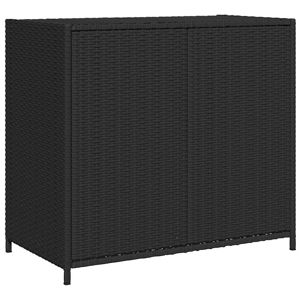 Vrtni ormarić za pohranu crni 83 x 45 x 76 cm od poliratana