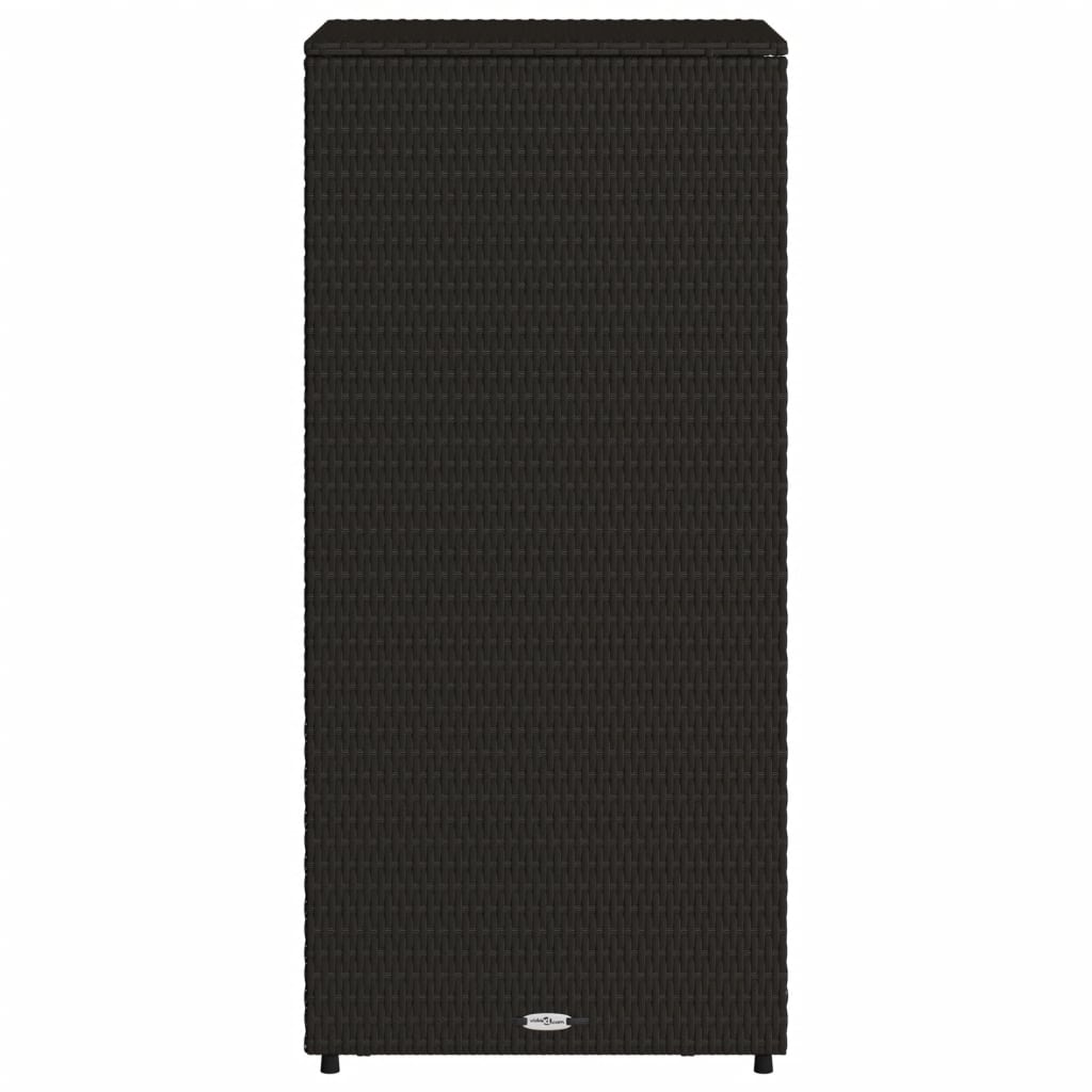 Vrtni ormarić za pohranu crni 50 x 55 x 115 cm od poliratana