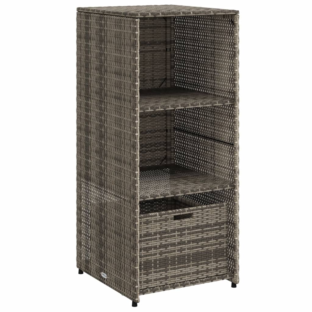 Vrtni ormarić za pohranu sivi 50x55x115 cm od poliratana