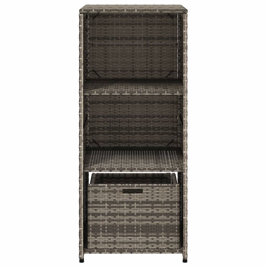Vrtni ormarić za pohranu sivi 50x55x115 cm od poliratana