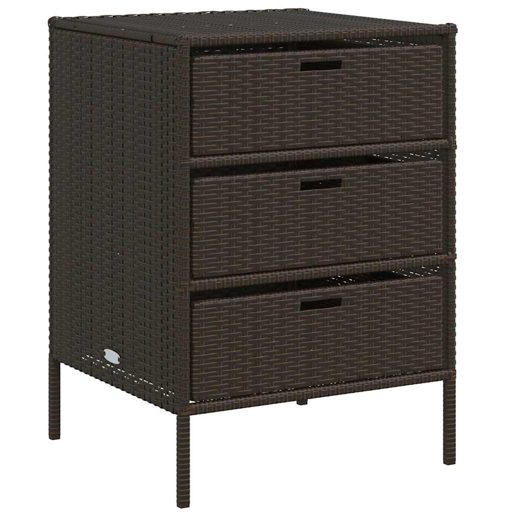 Vrtni ormarić za pohranu smeđi 55x59x80 cm od poliratana