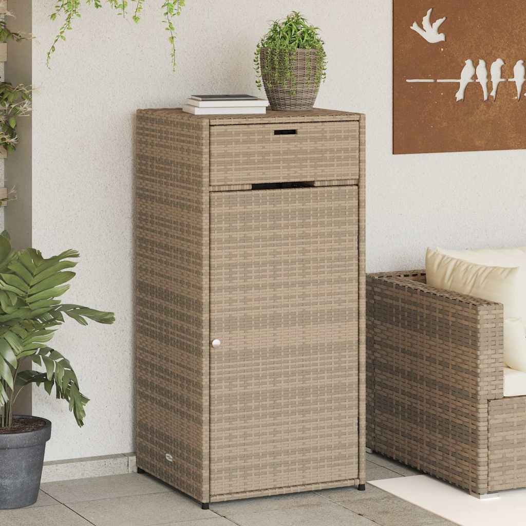 Vrtni ormarić za pohranu bež 55x55x111 cm od poliratana