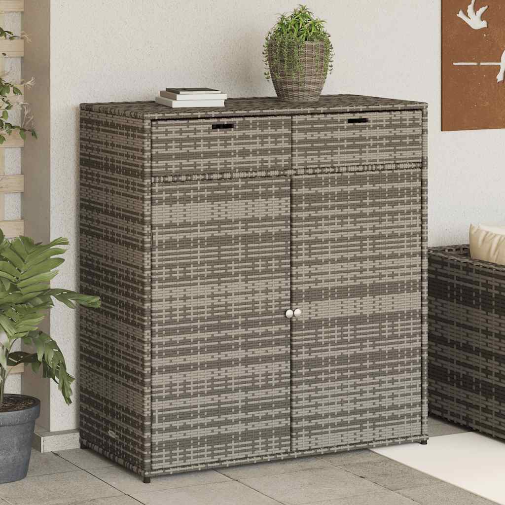 Vrtni ormarić za pohranu sivi 105 x 55 x 113 cm od poliratana