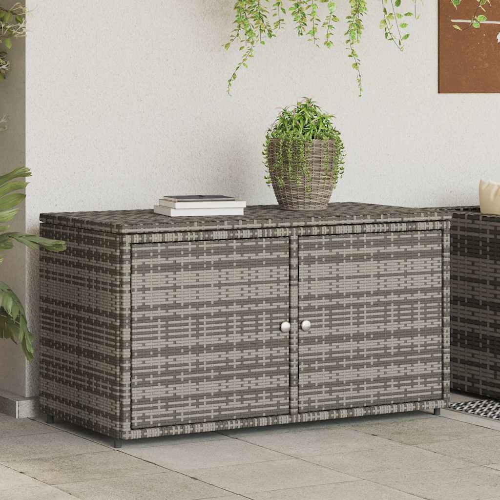 Vrtni ormarić za pohranu sivi 110x55x60,5 cm od poliratana