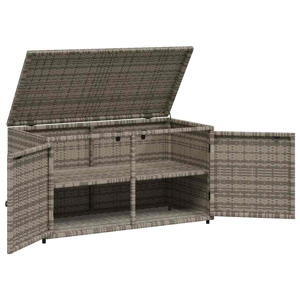 Vrtni ormarić za pohranu sivi 110x55x60,5 cm od poliratana
