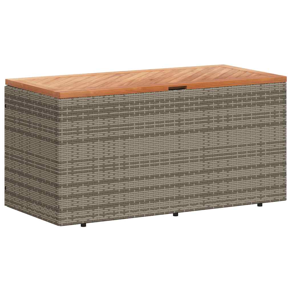 Vrtna kutija za pohranu siva 110x50x54 cm od poliratana i drva