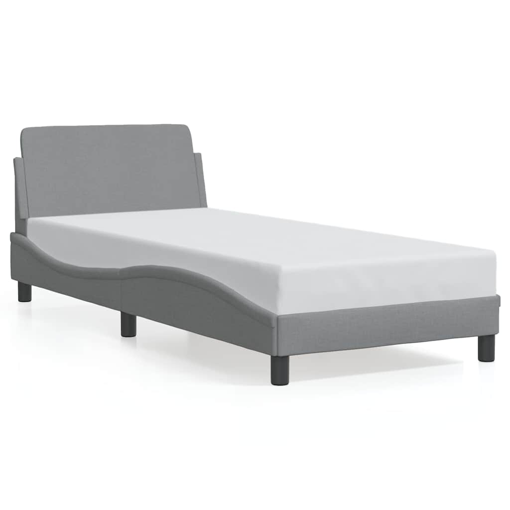 Okvir za krevet Dover svjetlosivi 80x200 cm od tkanine