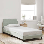 Okvir za krevet Dover svjetlosivi 80x200 cm baršunasti