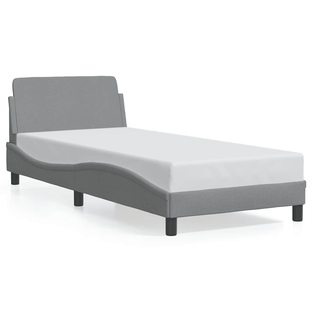 Okvir za krevet Dover svjetlosivi 90x190 cm od tkanine