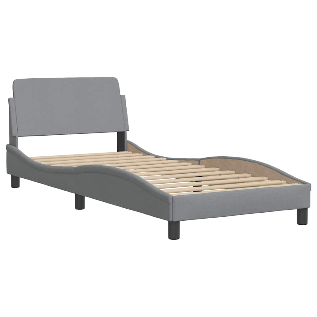 Okvir za krevet Dover svjetlosivi 90x190 cm od tkanine