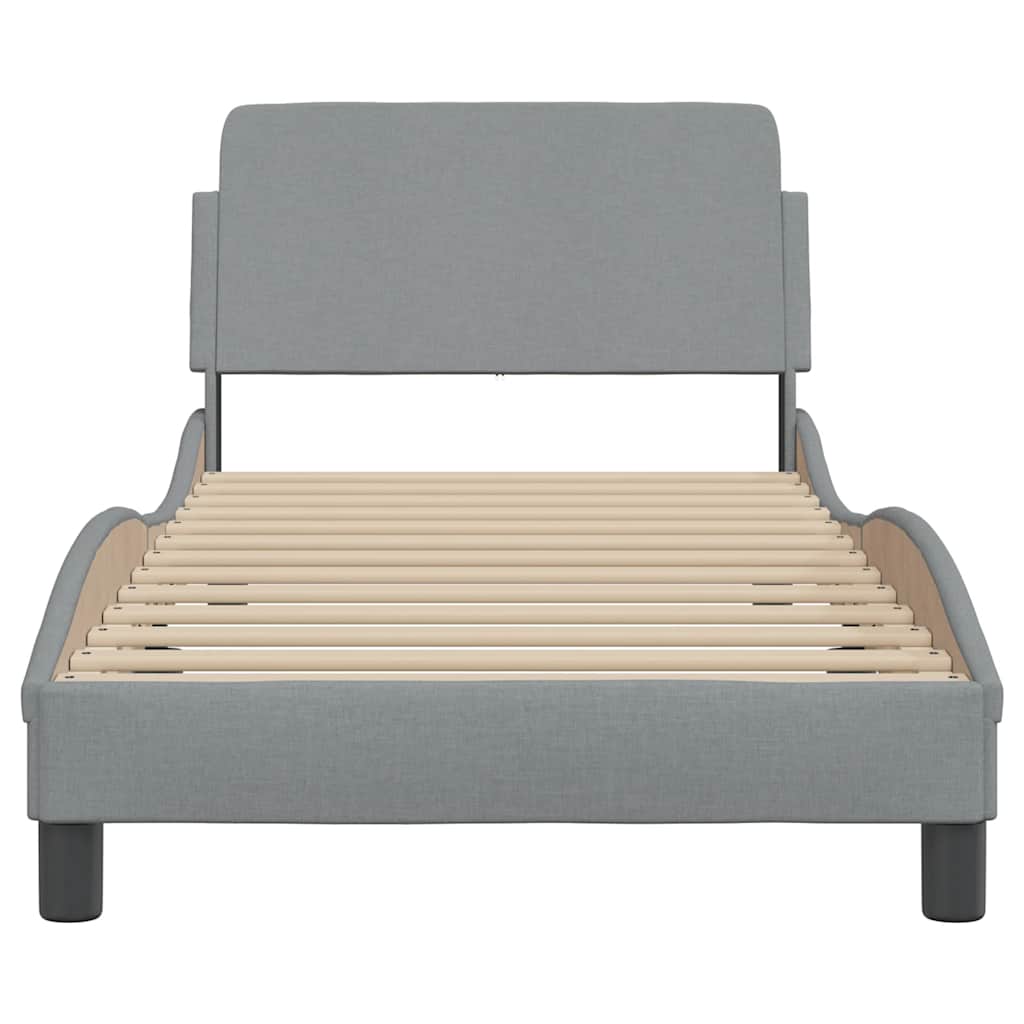 Okvir za krevet Dover svjetlosivi 90x190 cm od tkanine