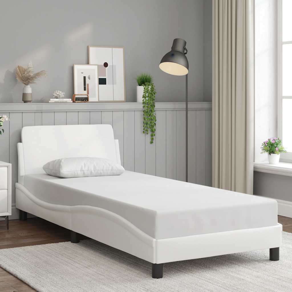 Okvir za krevet Dover bijela 90x200 cm od umjetne kože