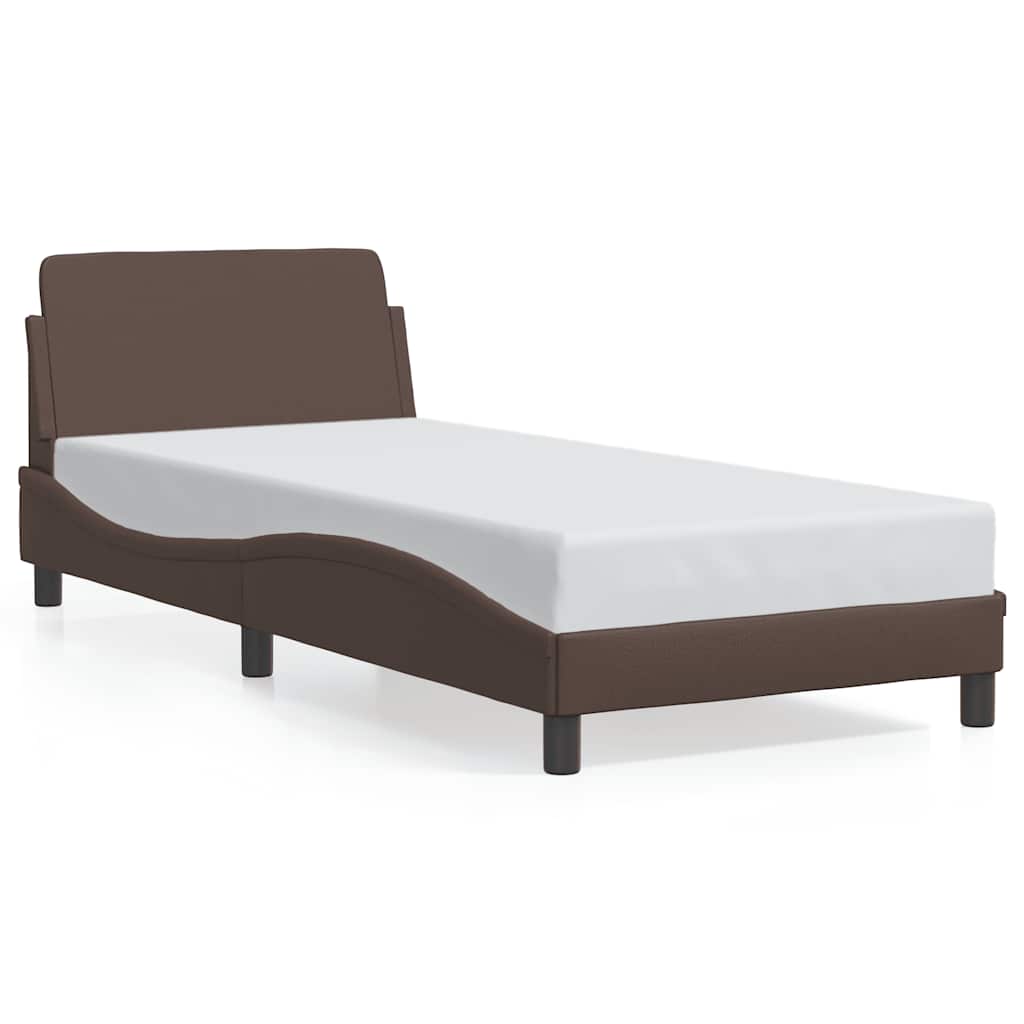 Okvir za krevet Dover smeđi 90x200 cm od umjetne kože