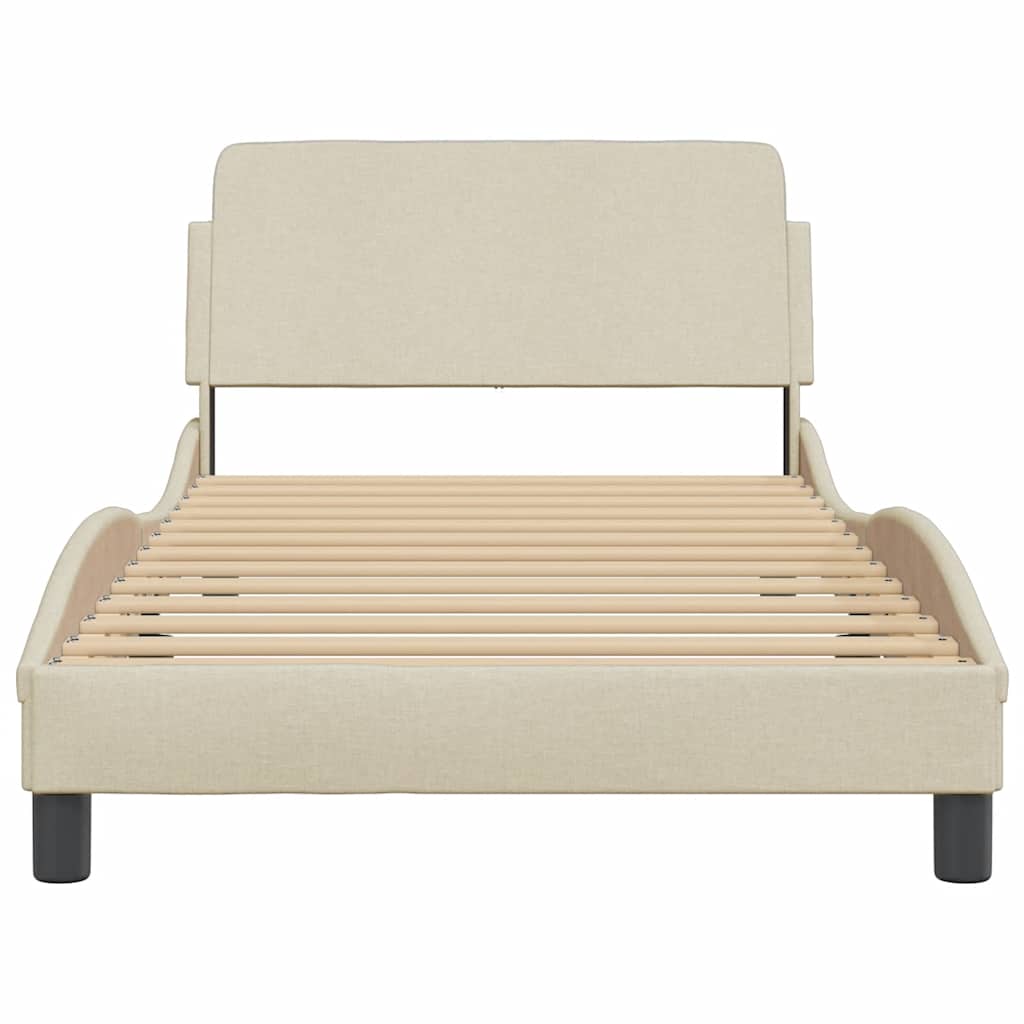 Okvir za krevet Dover krem 100 x 200 cm od tkanine
