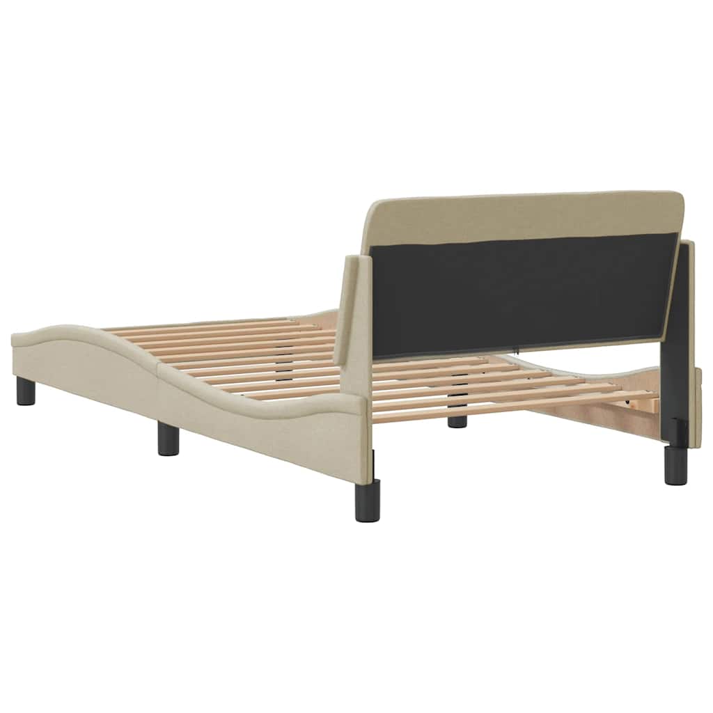 Okvir za krevet Dover krem 100 x 200 cm od tkanine