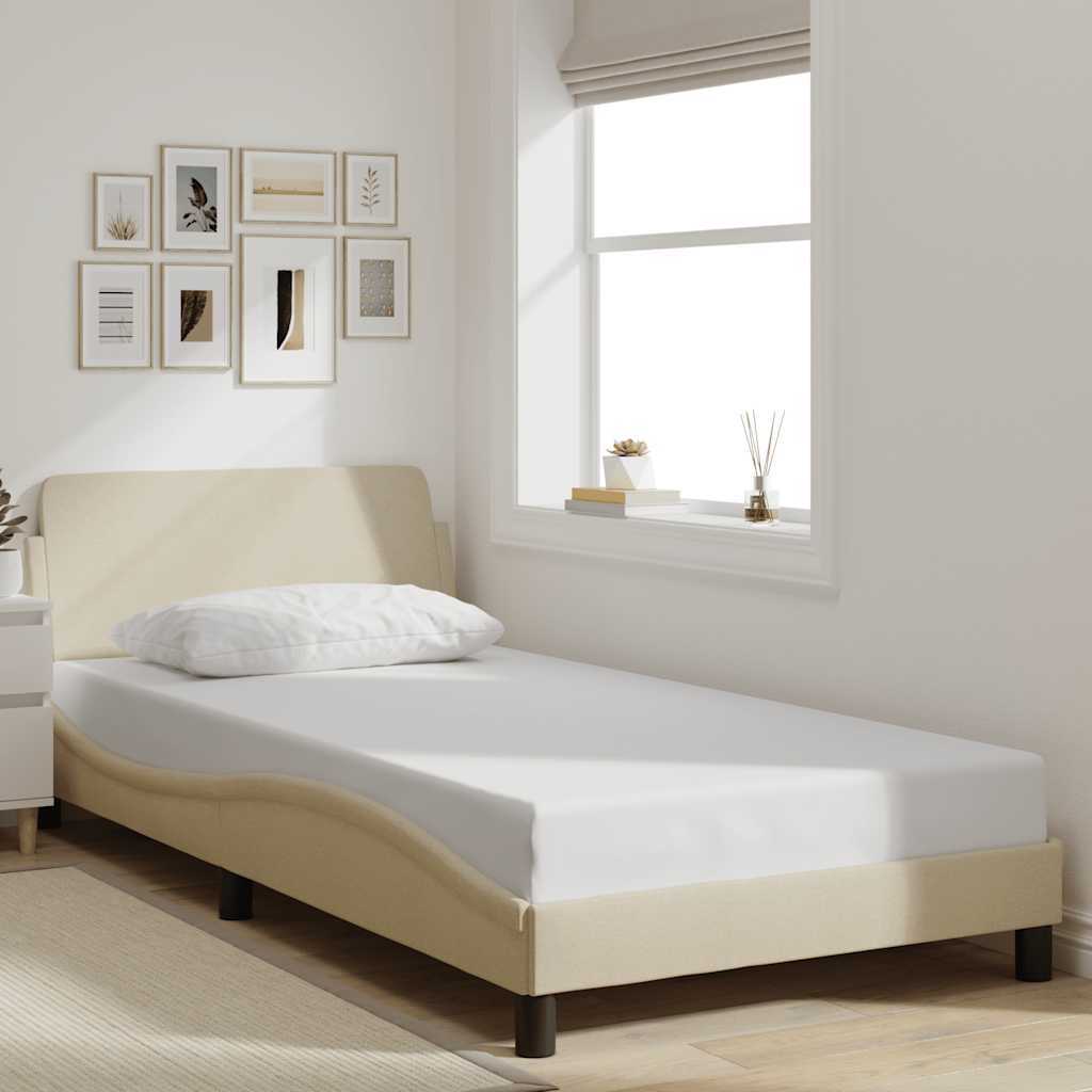 Okvir za krevet Dover krem 100 x 200 cm od tkanine