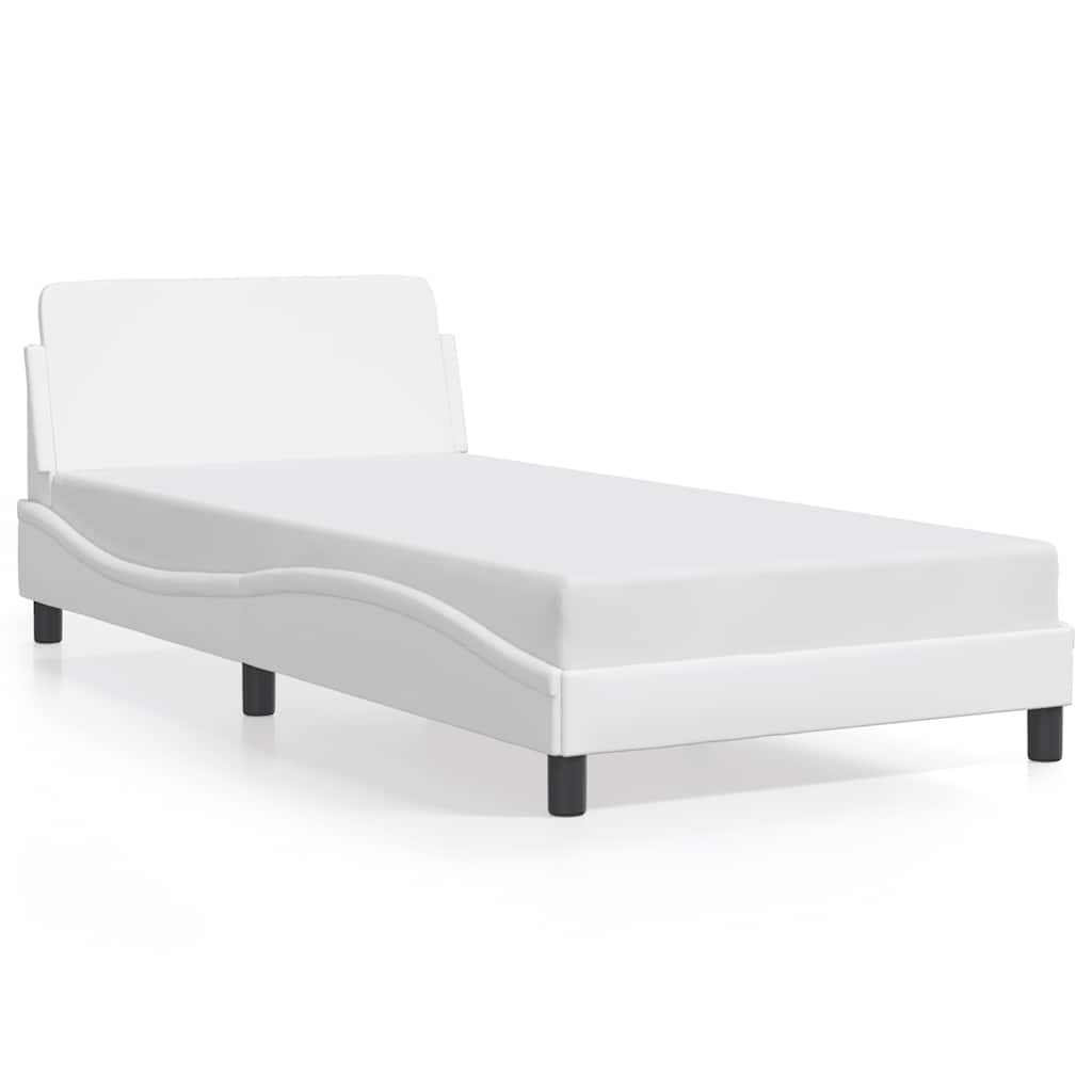 Okvir za krevet Dover bijeli 100x200 cm od umjetne kože