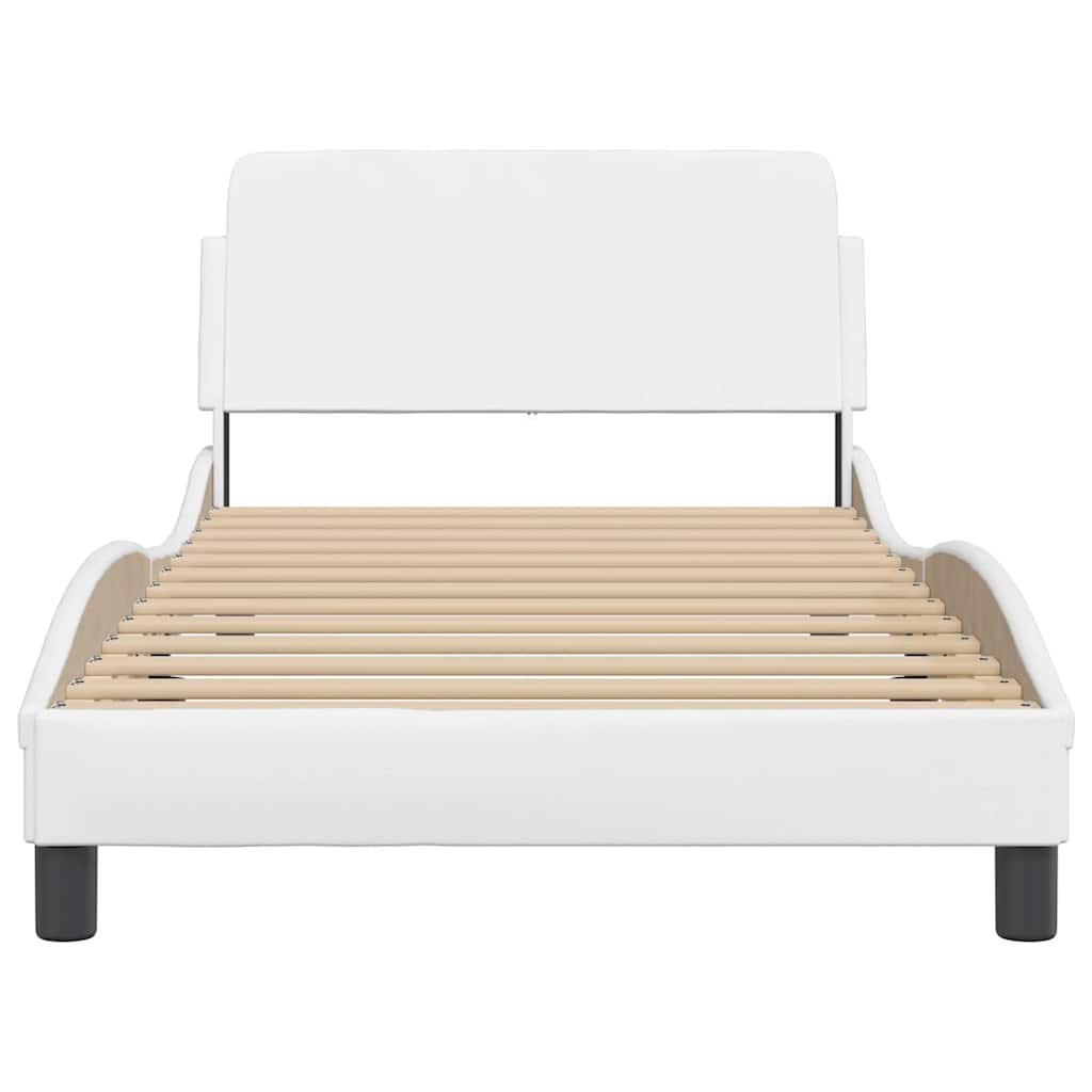Okvir za krevet Dover bijeli 100x200 cm od umjetne kože