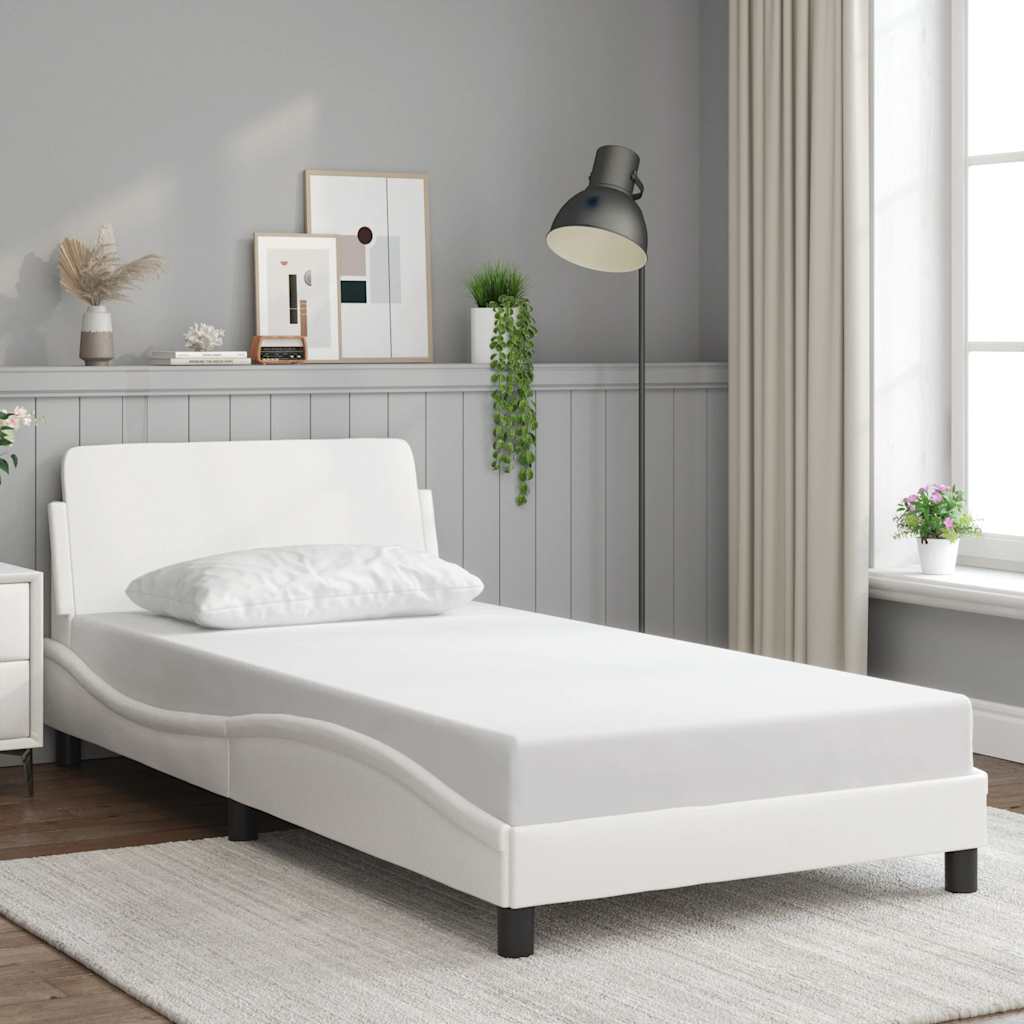 Okvir za krevet Dover bijeli 100x200 cm od umjetne kože