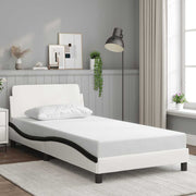 Okvir za krevet Dover bijelo-crni 100x200cm umjetna koža