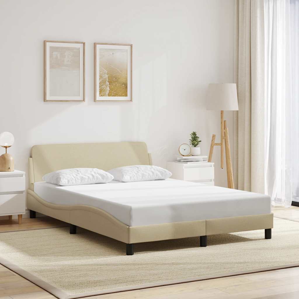 Okvir za krevet Dover krem 120 x 200 cm od tkanine