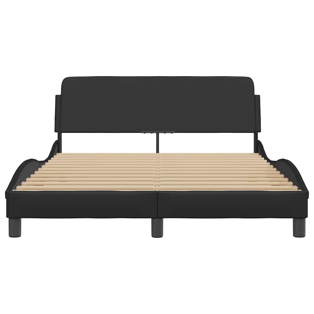 Okvir za krevet Dover crni 120 x 200 cm od umjetne kože