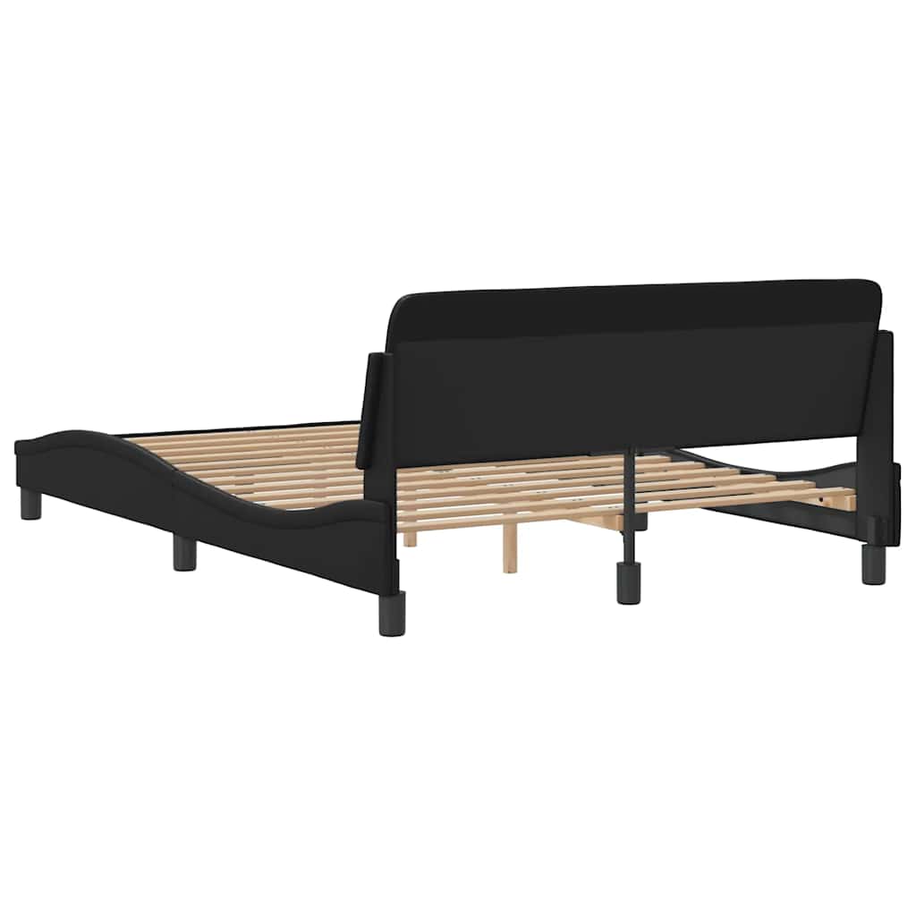 Okvir za krevet Dover crni 120 x 200 cm od umjetne kože