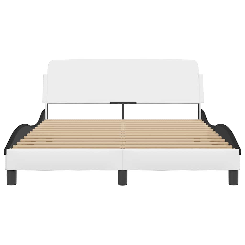 Okvir za krevet Dover crno-bijeli 120x200 cm umjetna koža